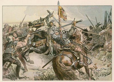 Albert Achille en bataille contre Nuremberg en 1449 - Carl Rohling